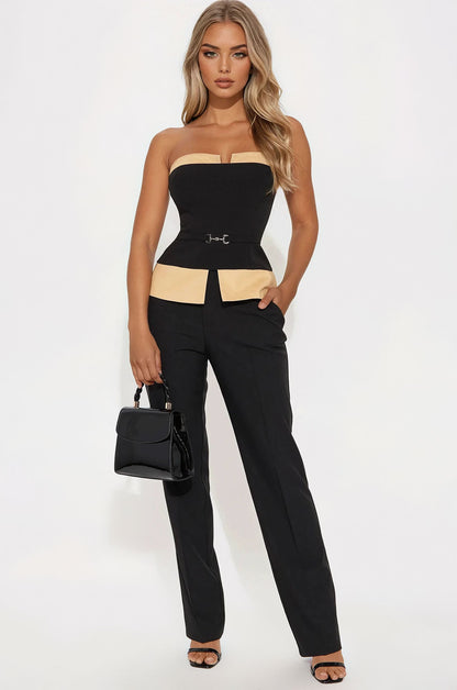 Think It Through Pant Set - Black