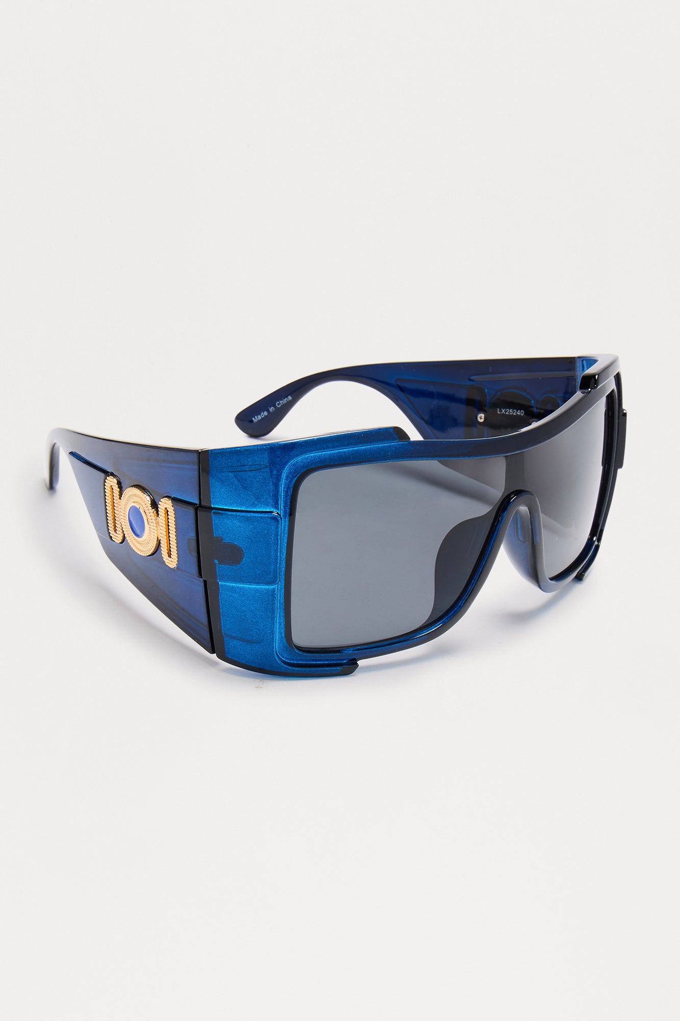 It Style Shield Sunglasses - Blue