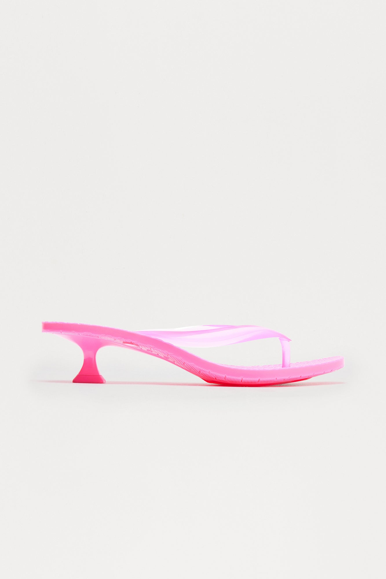 Mimosa Thong Kitten Heels - Hot Pink