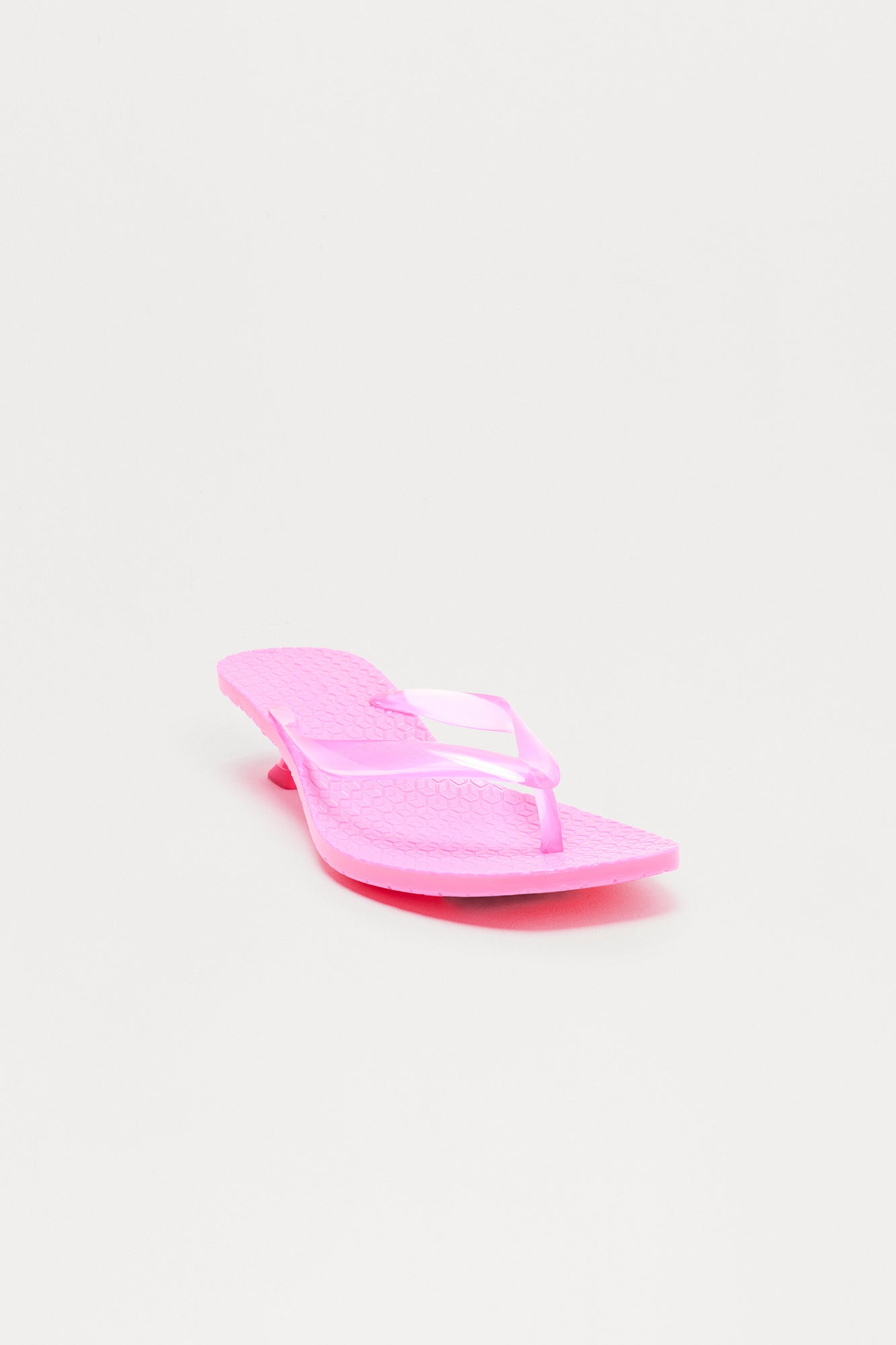 Mimosa Thong Kitten Heels - Hot Pink
