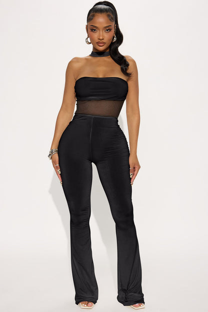 Off-limits Sheer Mesh Jumpsuit - Black