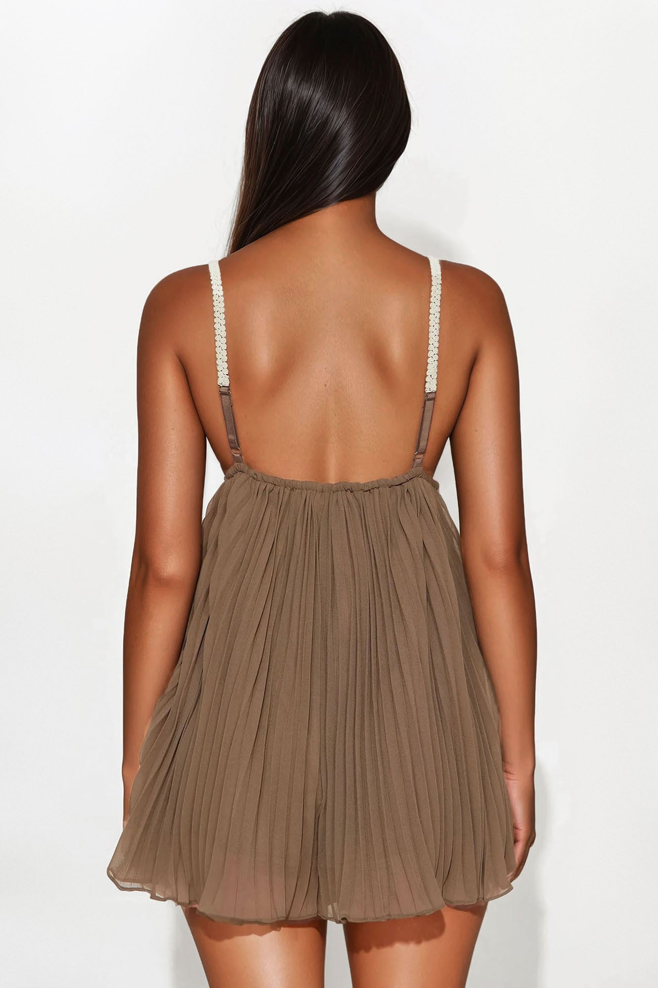 Vanya Chiffon Vacation Romper - Brown