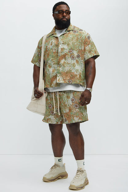 Judas Tapestry Shorts - Green/combo