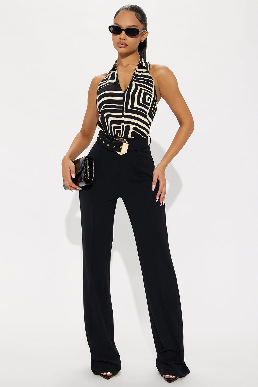 Keep It Classy Jumpsuit - Black/combo