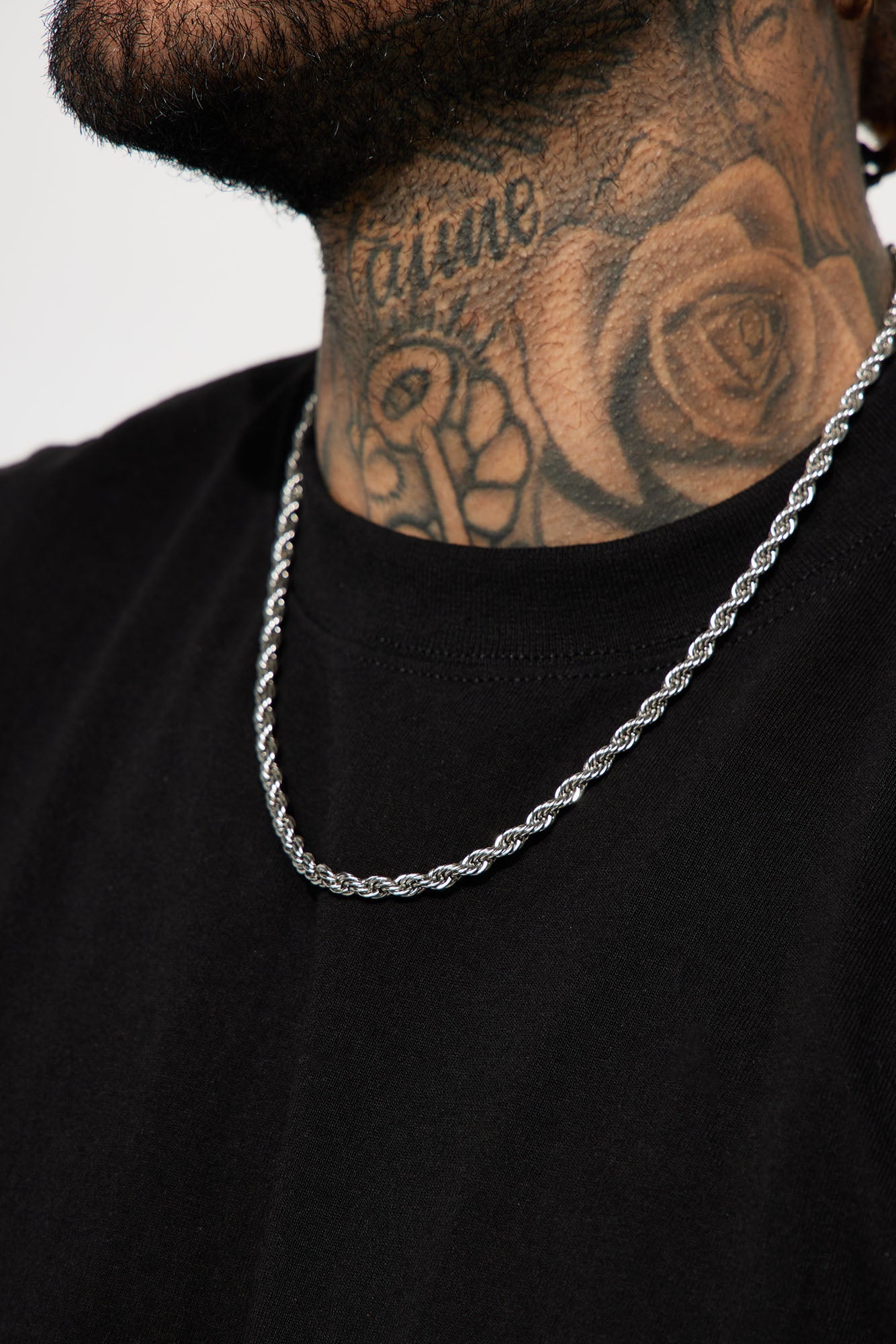 5mm Rope Chain Necklace - Silver