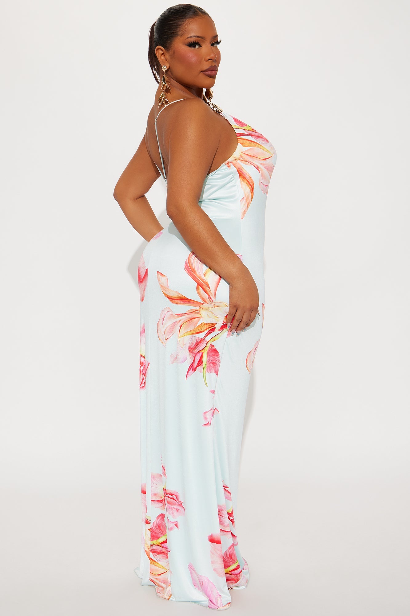 Summer Romance Floral Maxi Dress - Blue/combo