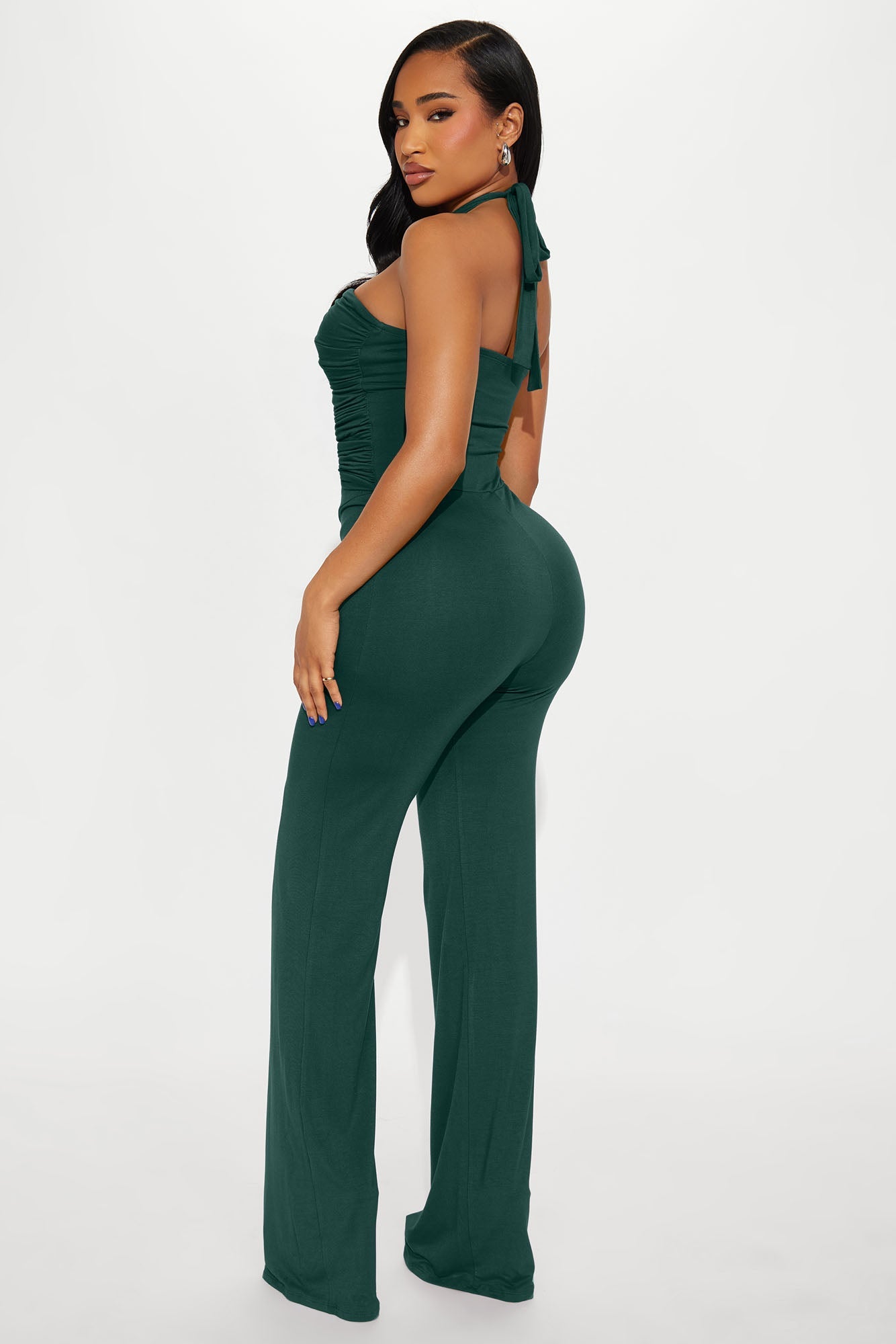 Never Going Back Jumpsuit - Hunter Green