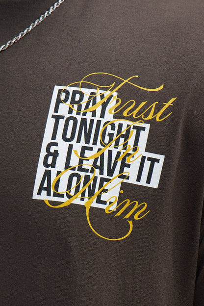 Trust In Him Short Sleeve Tee - Brown