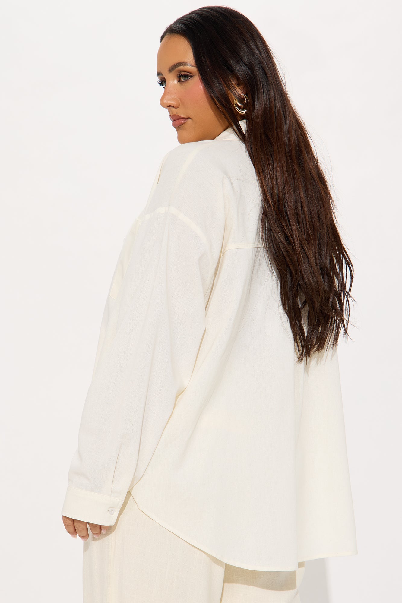 Fresh Lemonade Linen Button Up Shirt - Cream