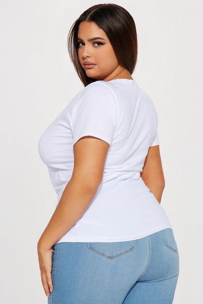 Not On My Level Top - White