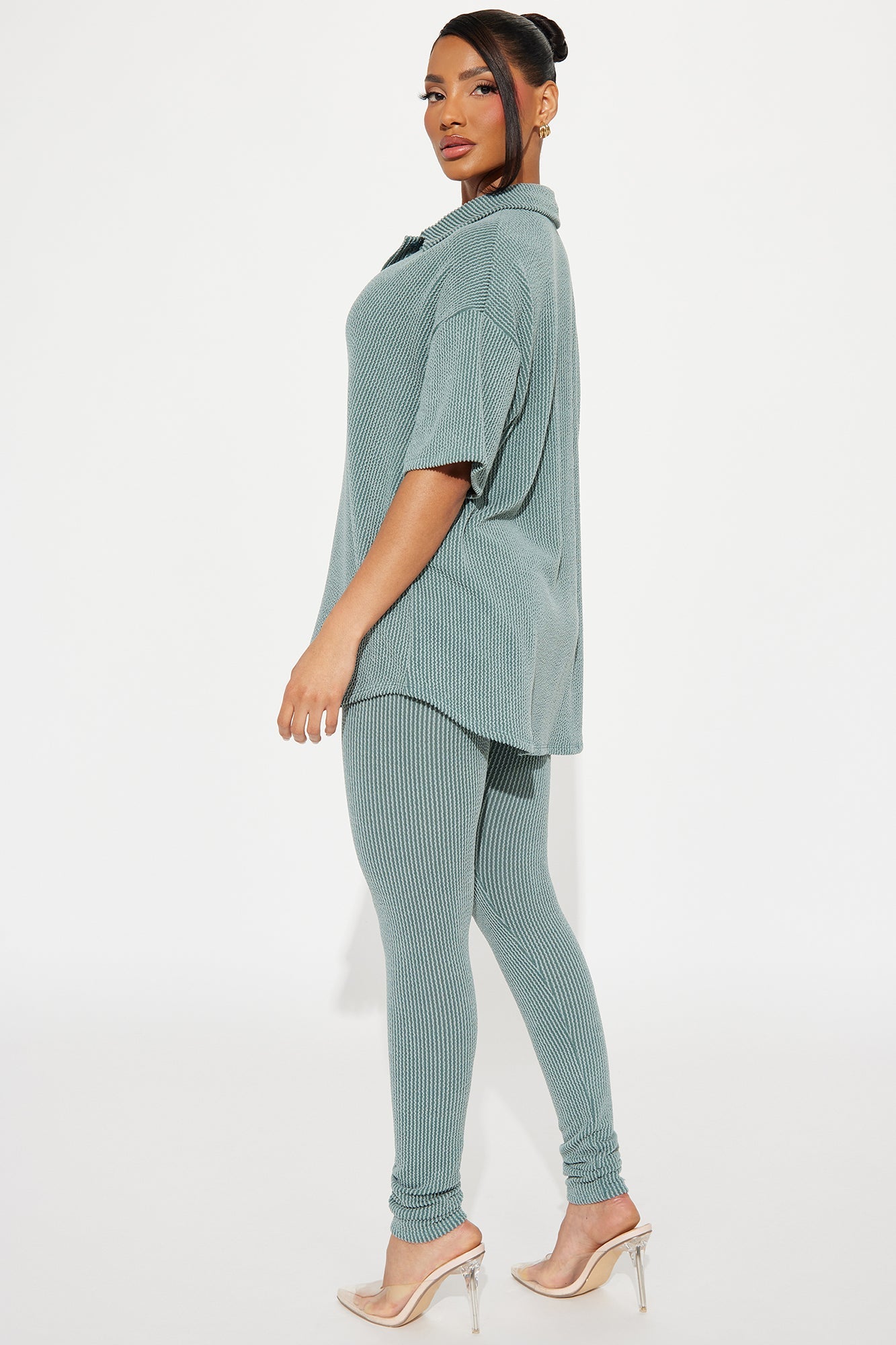 Maddie Short Sleeve Legging Set - Sage