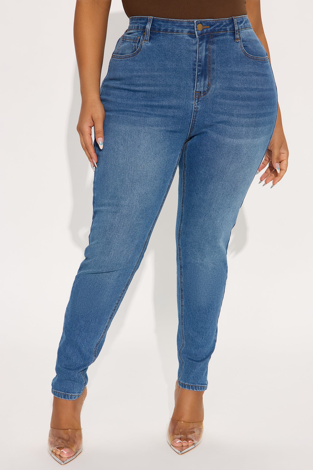 Tall Vibe Check Curvy Stretch Skinny Jeans - Medium Wash
