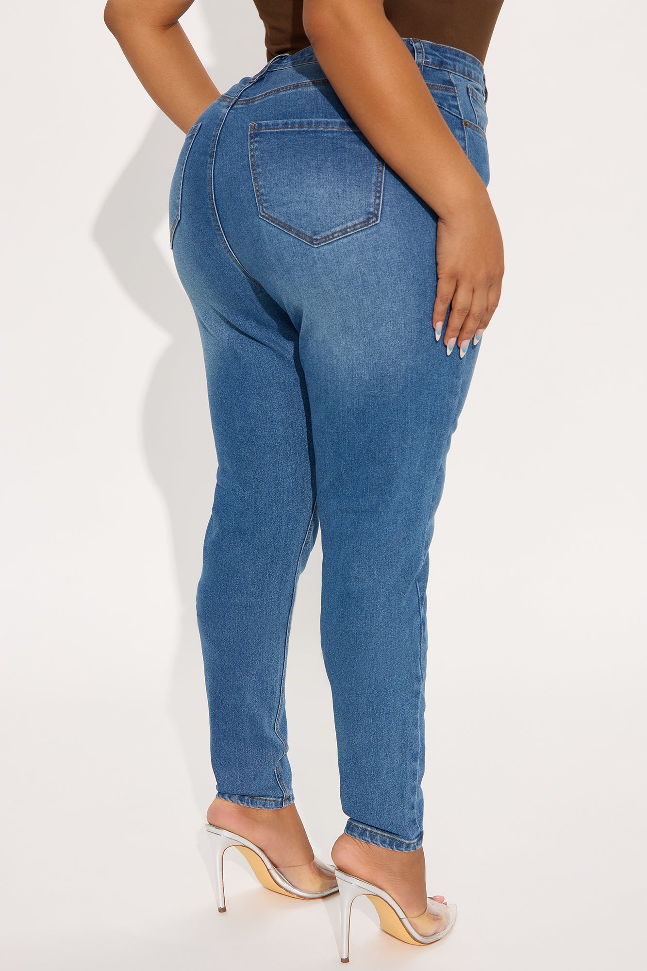 Tall Vibe Check Curvy Stretch Skinny Jeans - Medium Wash