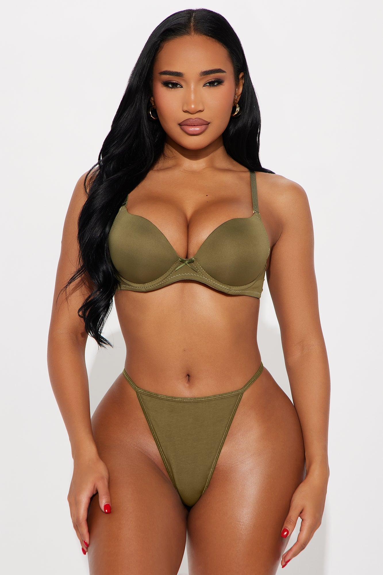 Your Favorite Push Up T-Shirt Bra - Olive
