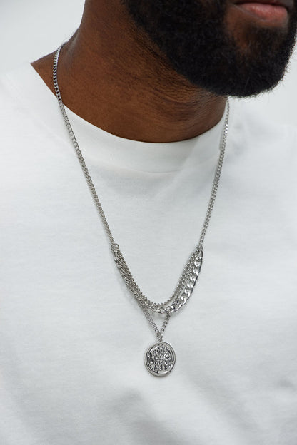 Stewart Stacked Necklace - Silver