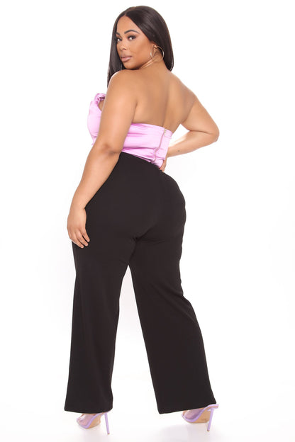 Office Crush Rhinestone Pant - Black