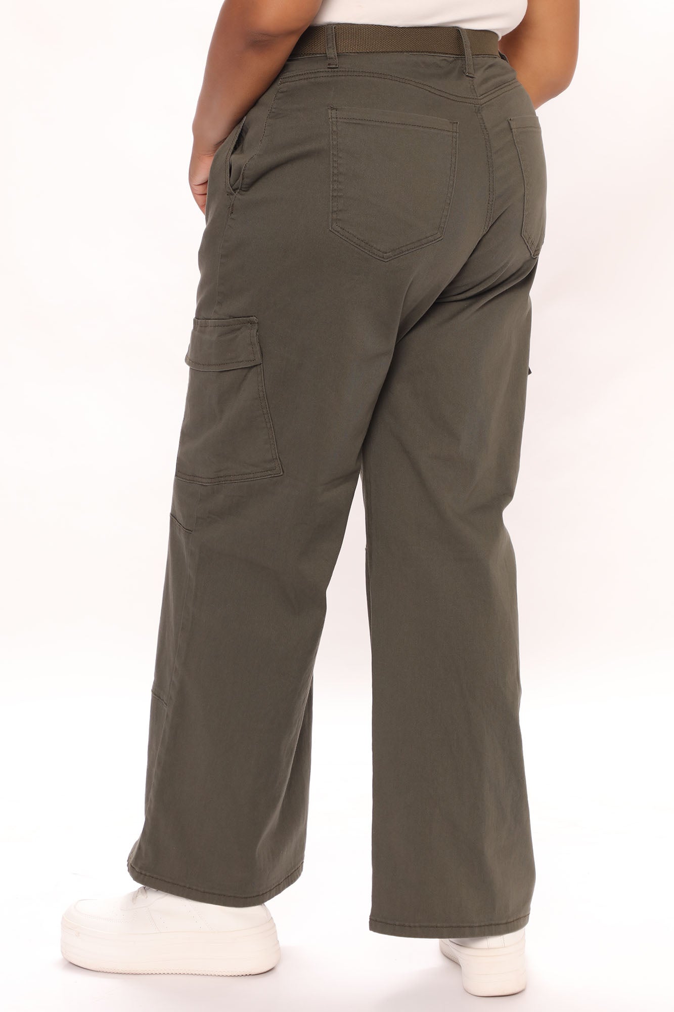 On The Scene Wide Leg Cargo Pant 30 - Olive