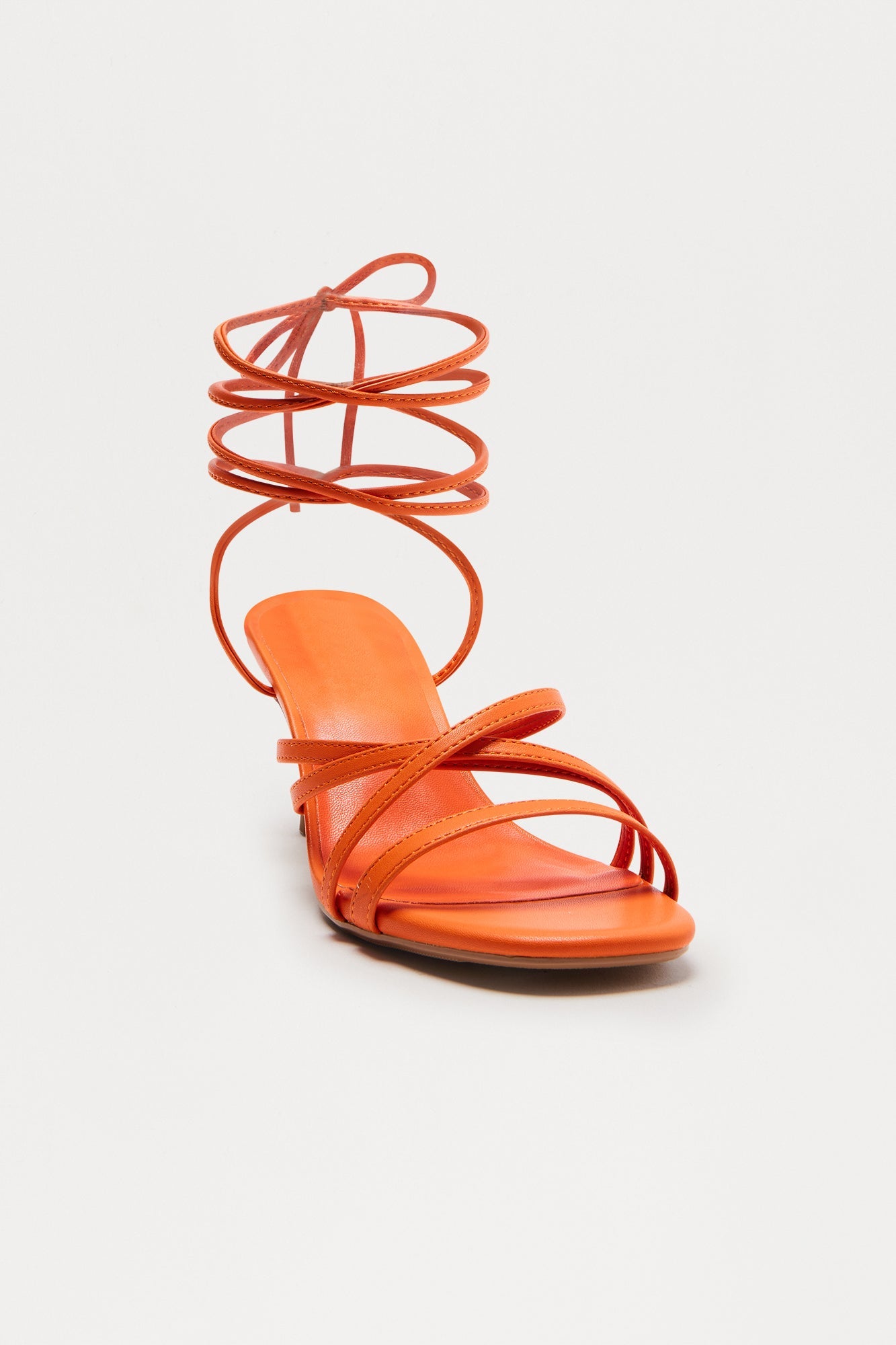 Fallon Wrap Up Heels - Orange