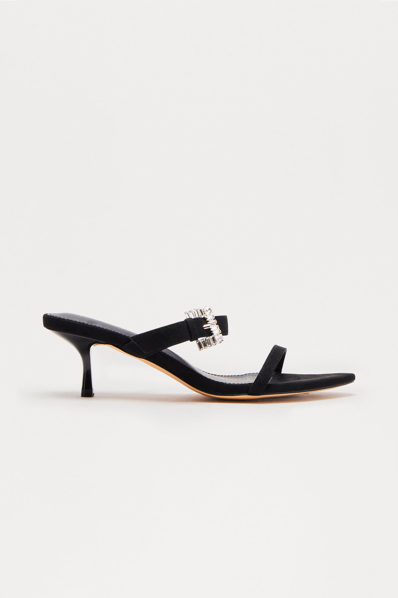 Brinwood Jewel Buckle Mules - Black