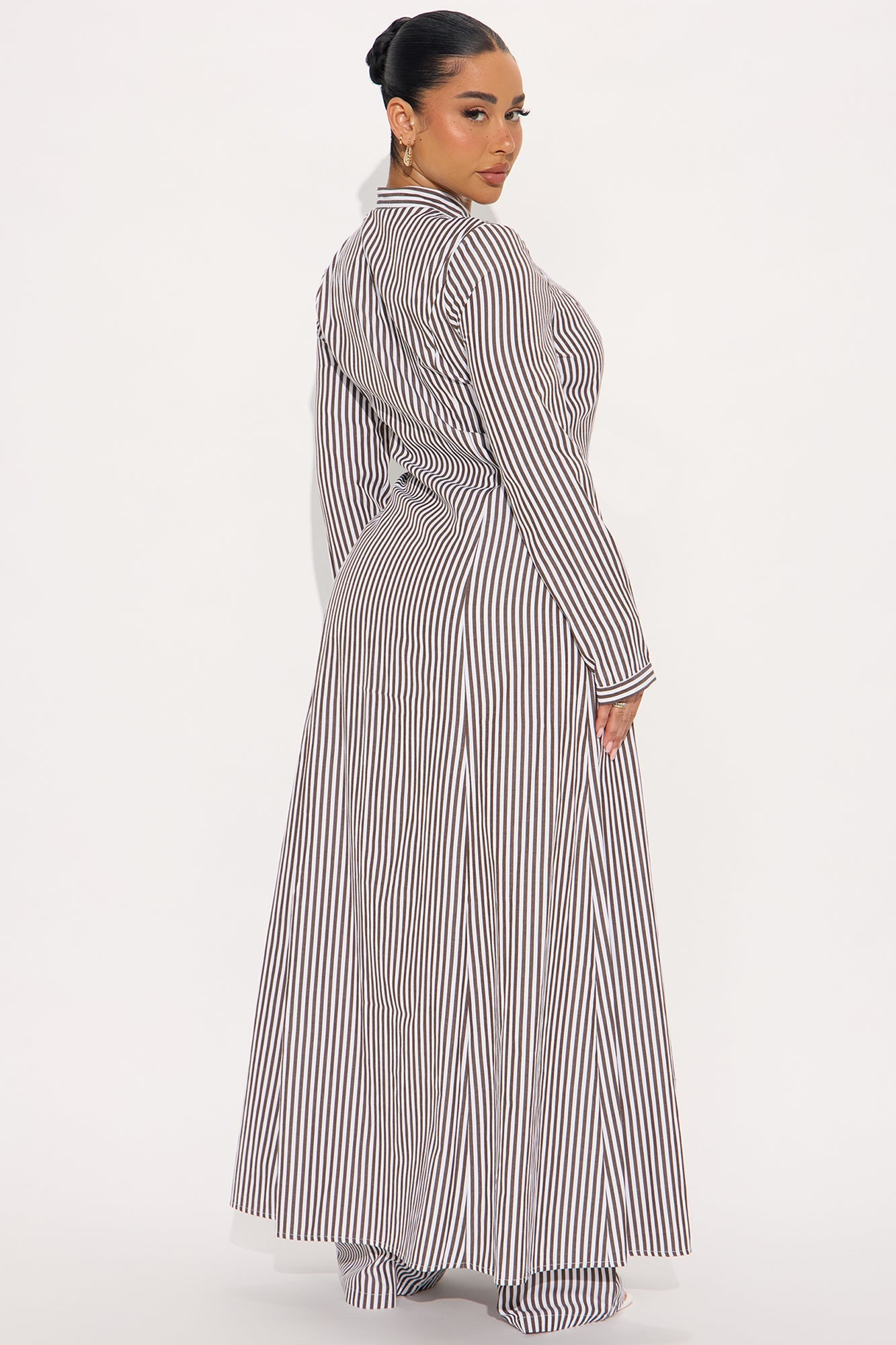 Yacht Trip Stripe Pant Set - Chocolate/Combo