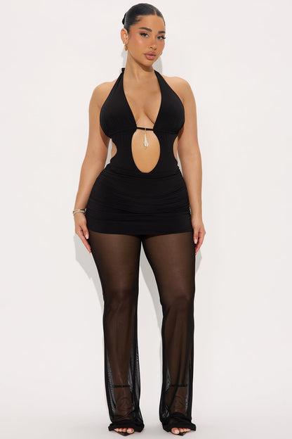 Seductive Getaway Jumpsuit - Black