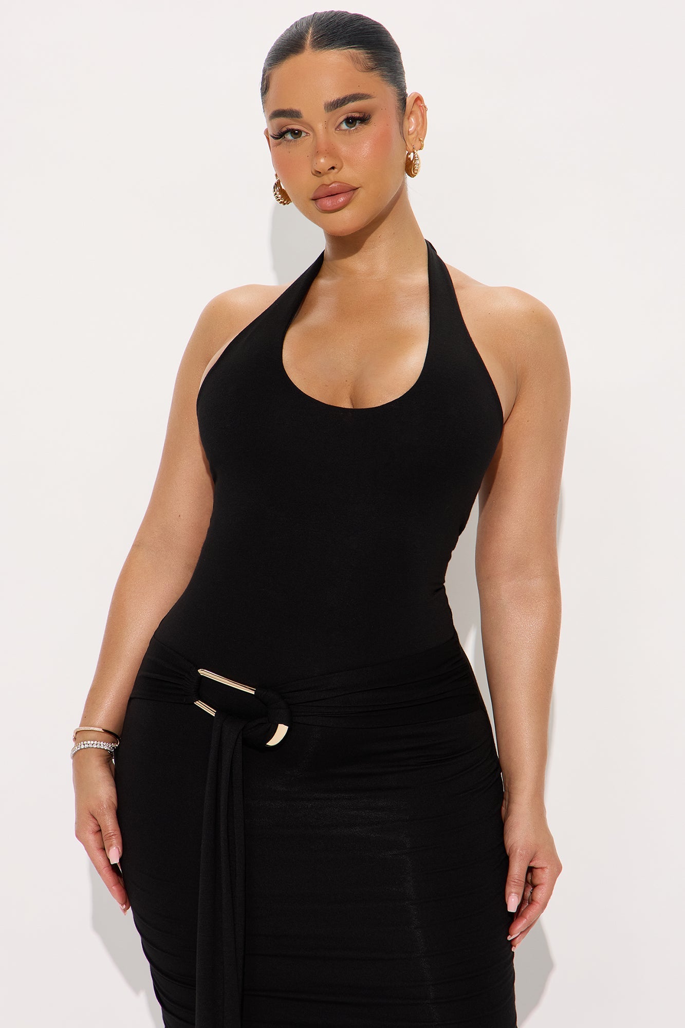 My Favorite Part Halter Maxi Dress - Black