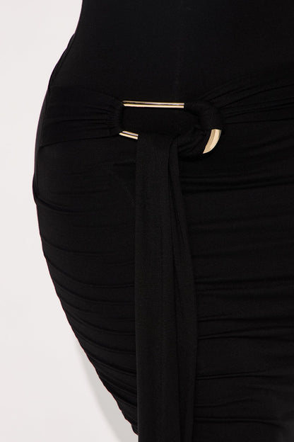 My Favorite Part Halter Maxi Dress - Black