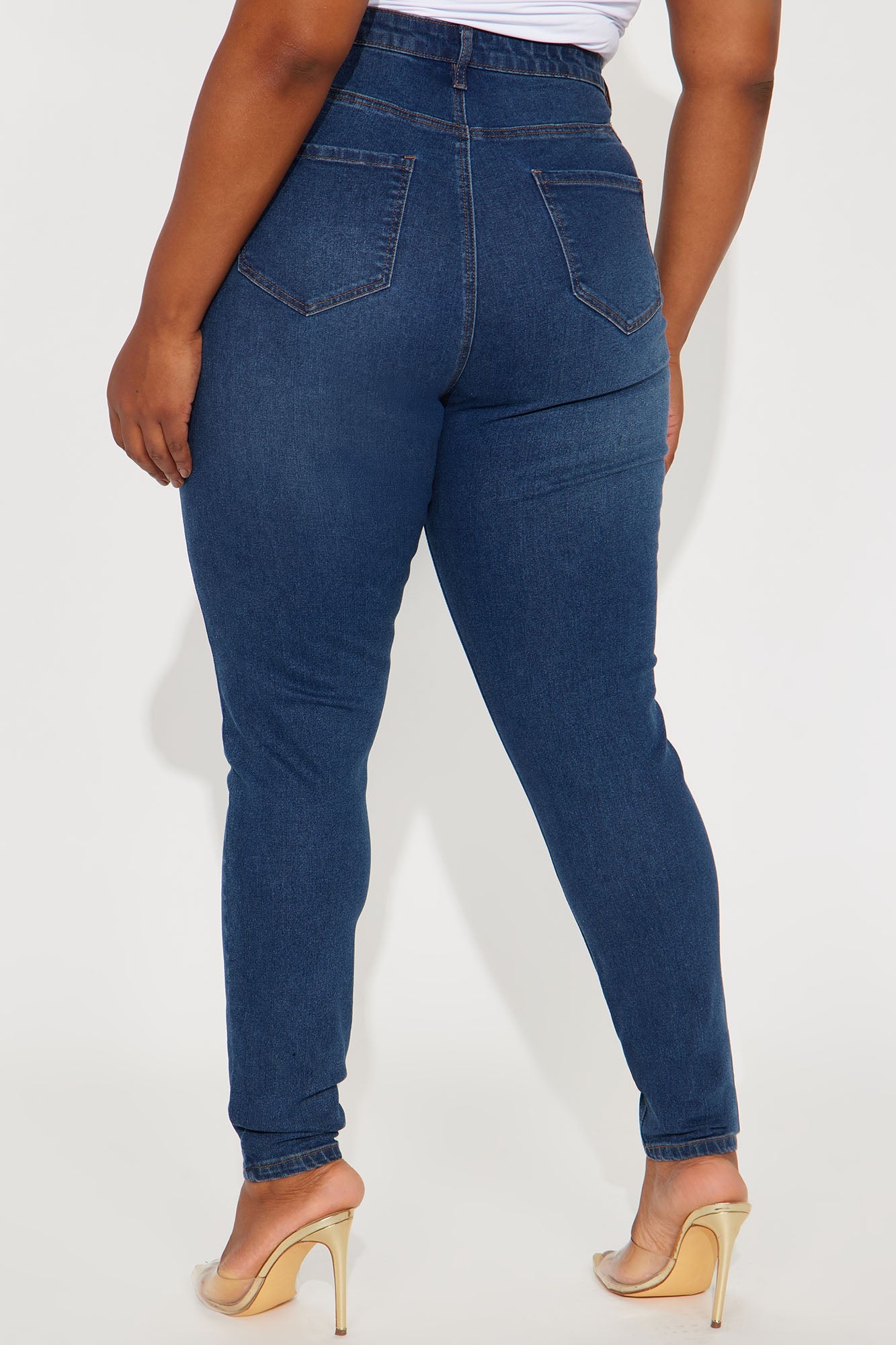 Tall Vibe Check Curvy Stretch Skinny Jeans - Dark Wash