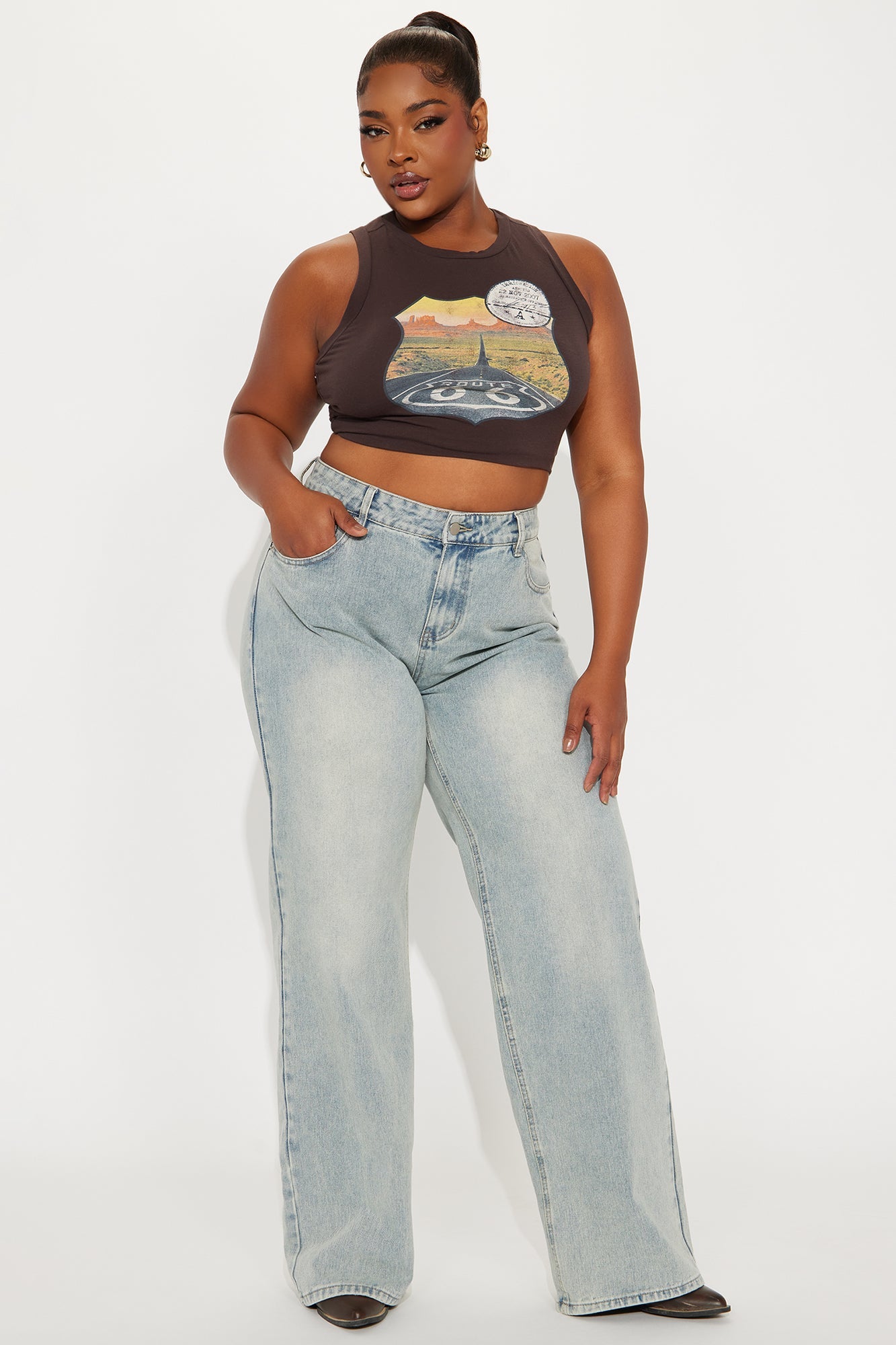 Tall Peace Of Mind Tinted Baggy Jeans - Light Wash