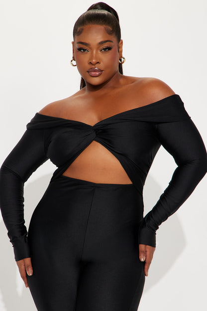 Take Me Dancing Jumpsuit - Black
