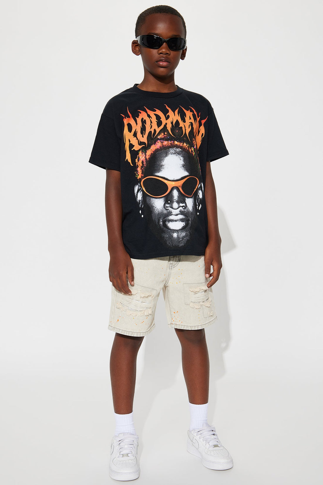 Mini Iconic Dennis Rodman Graphic Short Sleeve T-Shirt - Black