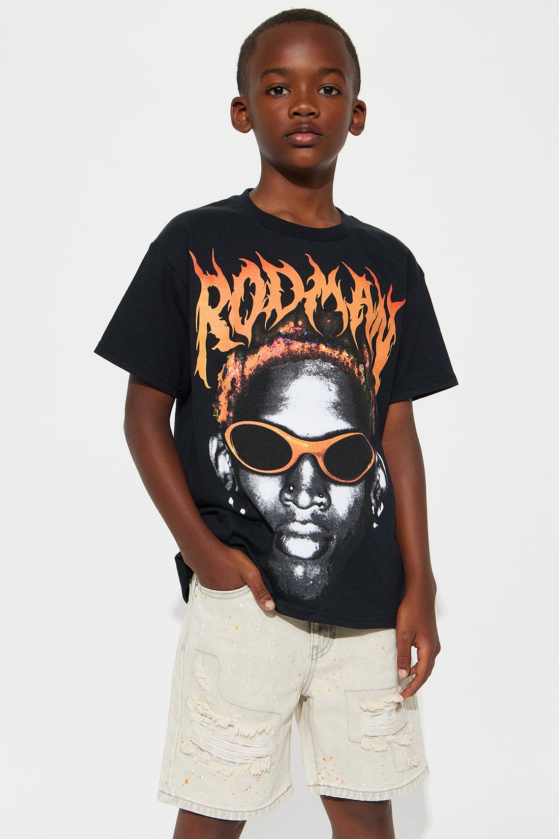 Mini Iconic Dennis Rodman Graphic Short Sleeve T-Shirt - Black