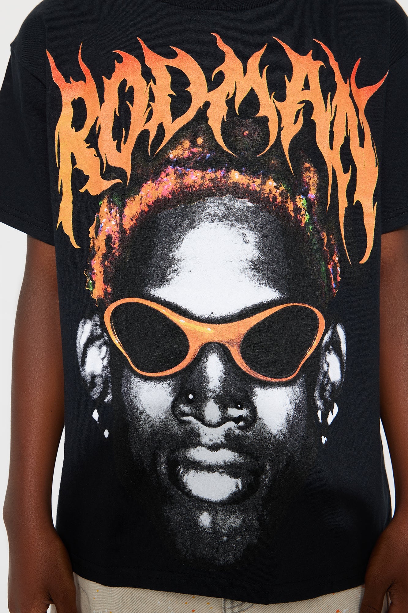 Mini Iconic Dennis Rodman Graphic Short Sleeve T-Shirt - Black