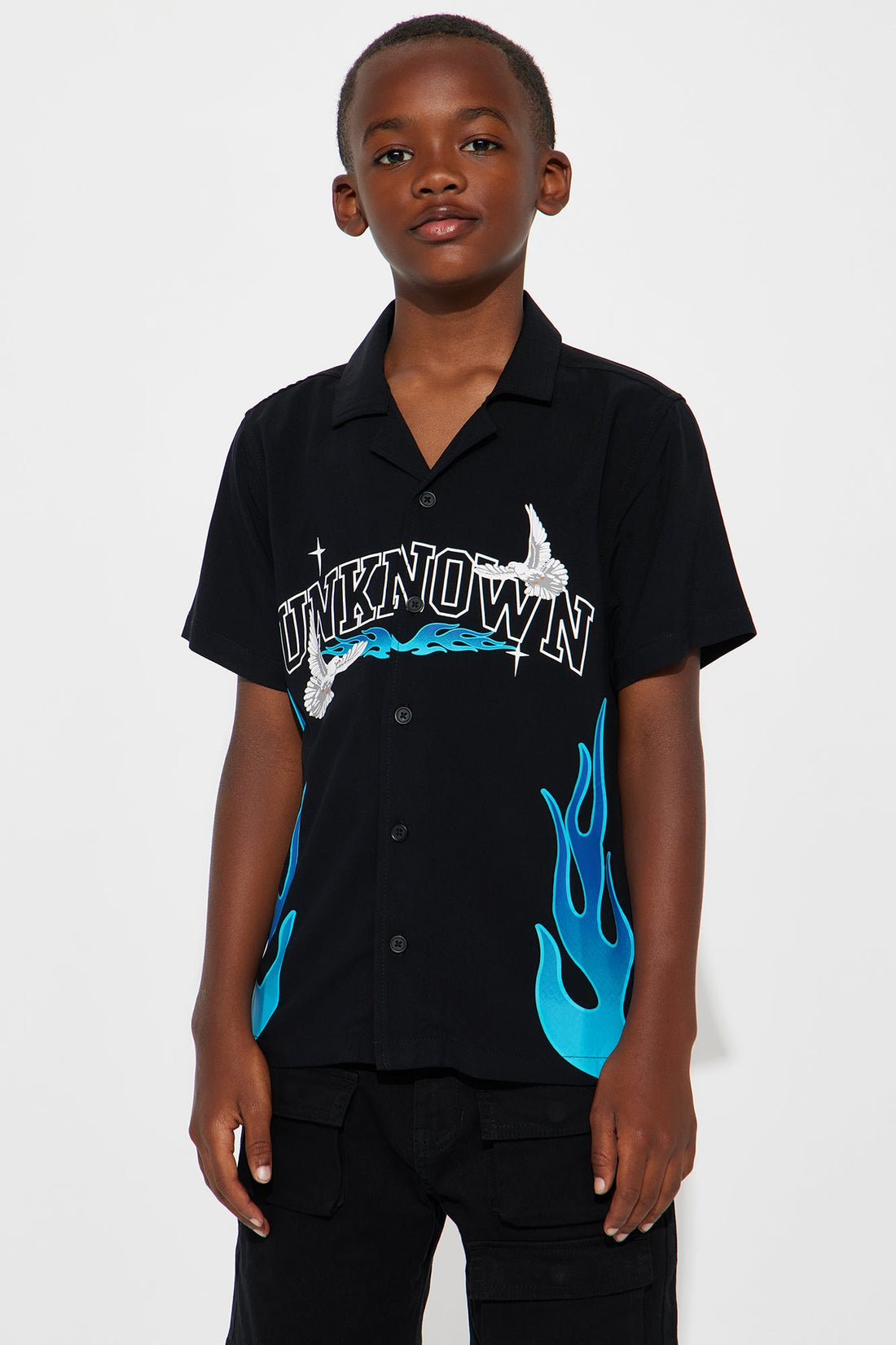 Mini Unknown Rayon Shirt - Black