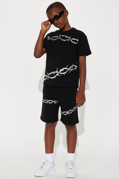 Mini Tyson Barbed Wire Short Sleeve Tee - Black