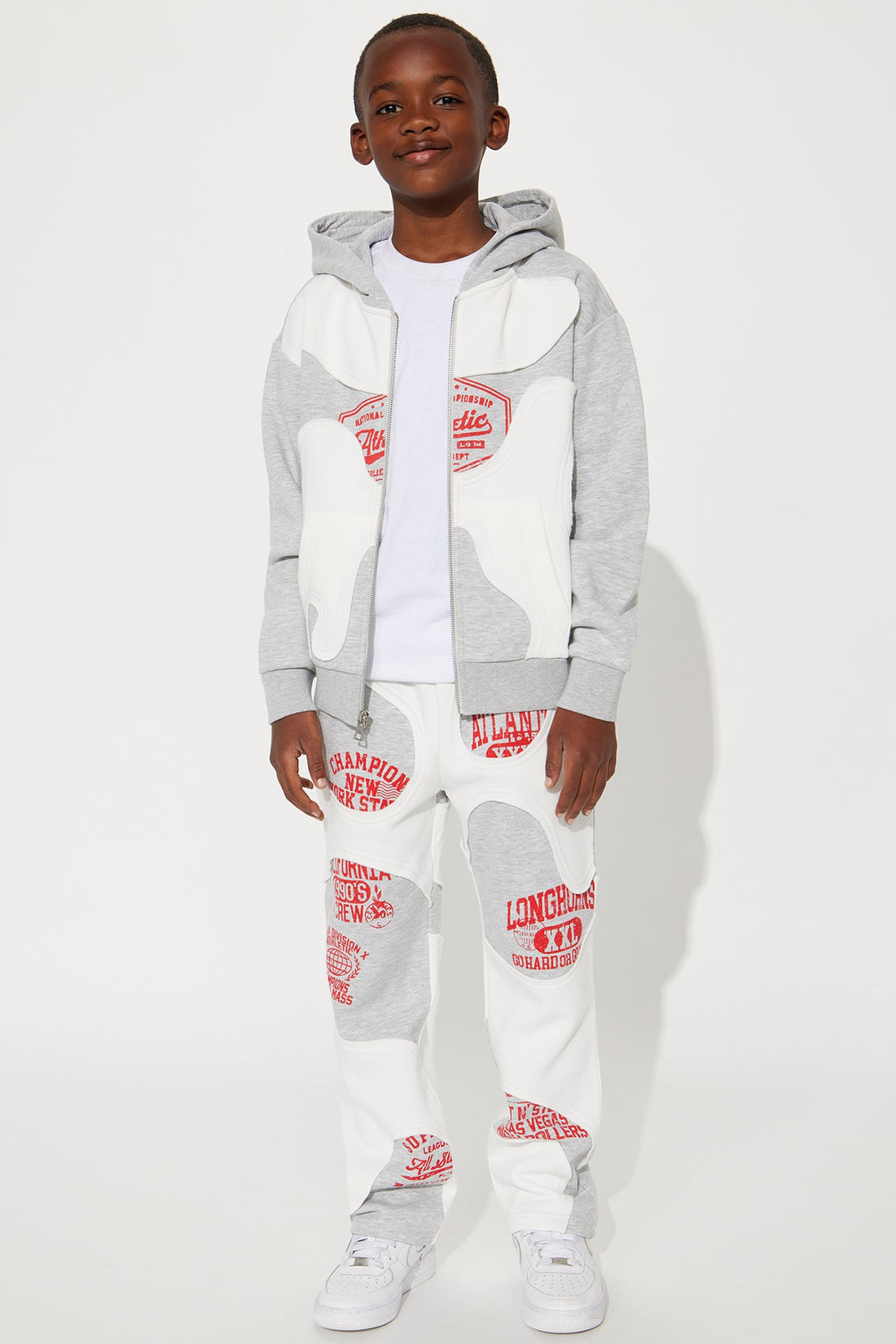 Mini Tyson Champion Oversized Zip Hoodie - Heather/Combo