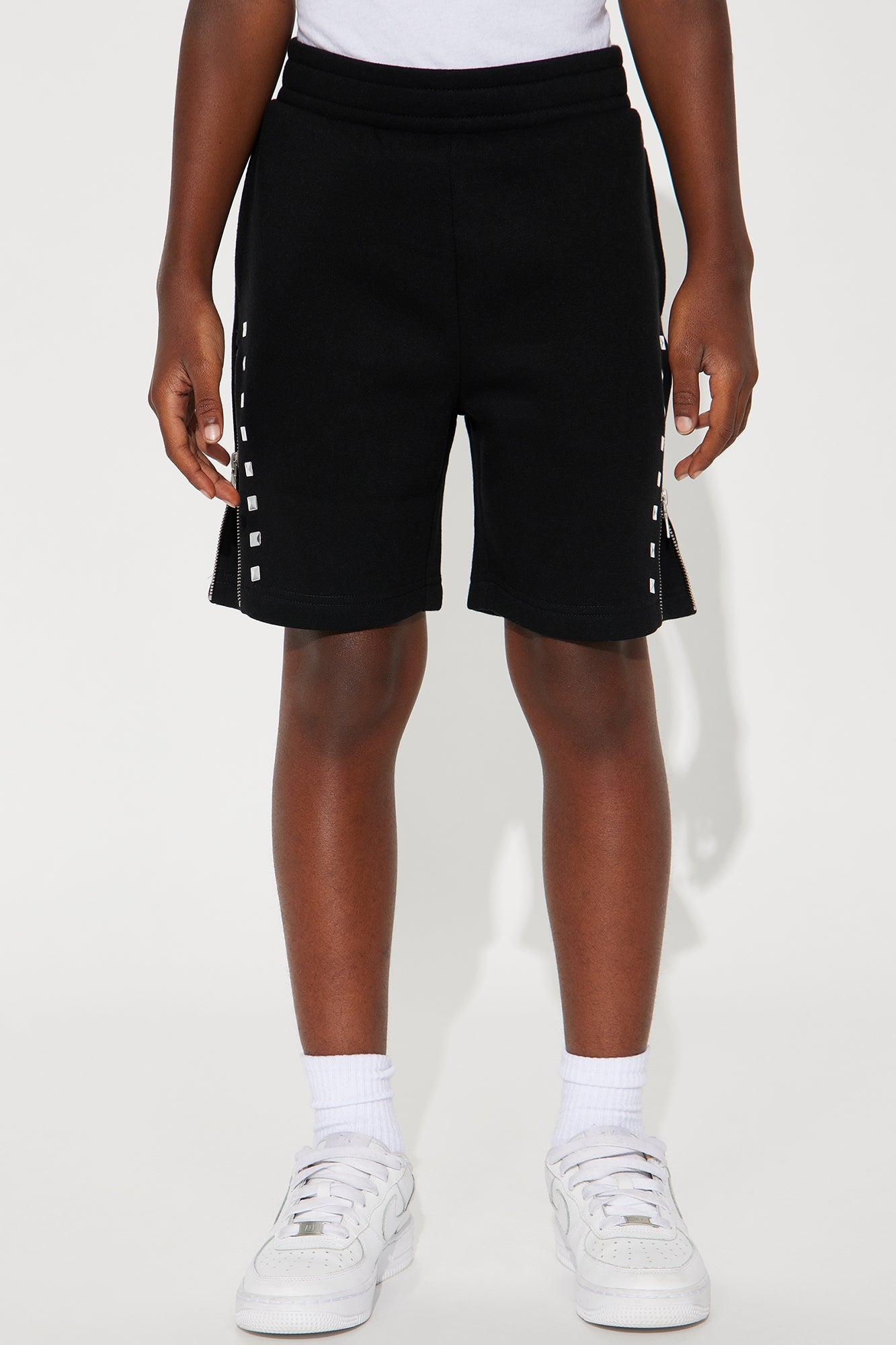 Mini Tyson Sleaze Studded Relaxed Shorts - Black