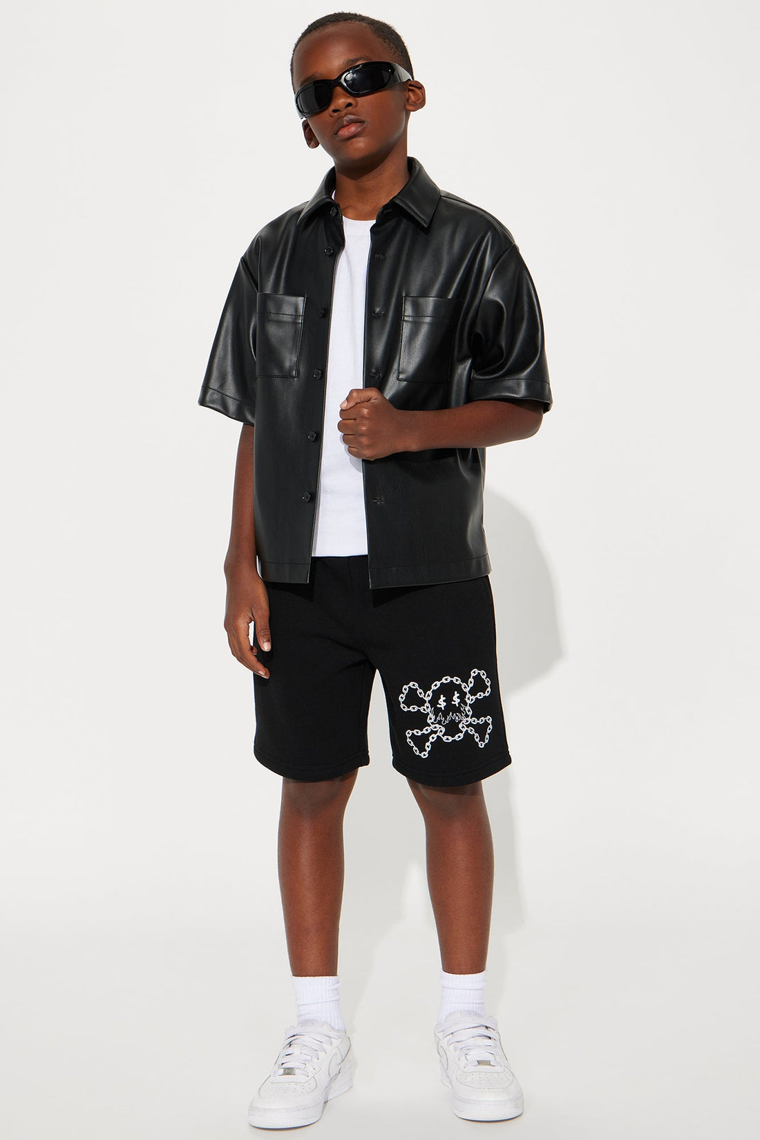 Mini Tyson Chained To The Money Relaxed Sweatshorts - Black
