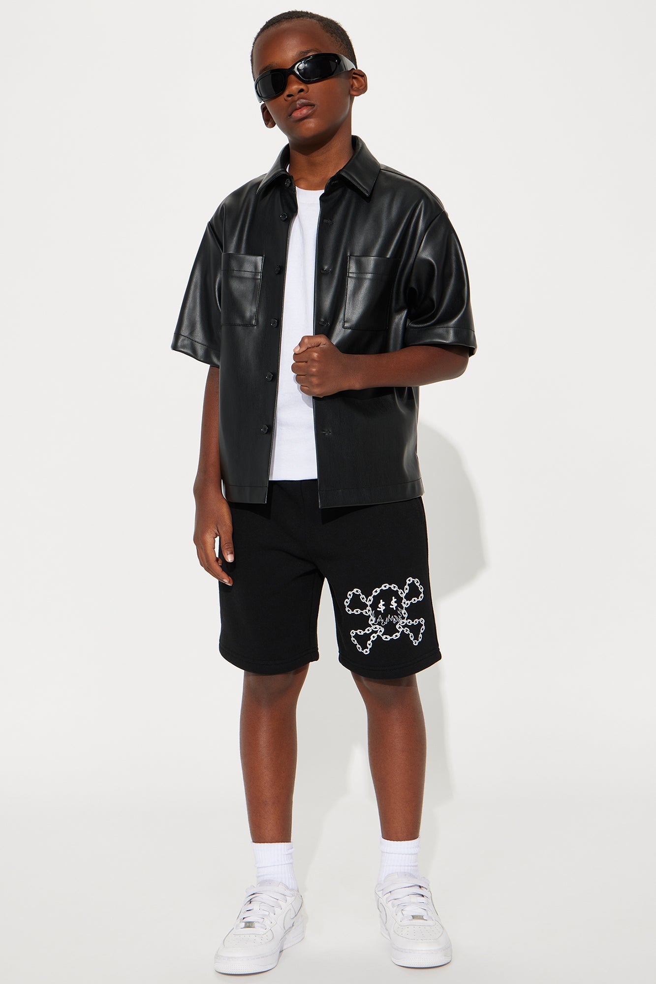 Mini Tyson Chained To The Money Relaxed Sweatshorts - Black