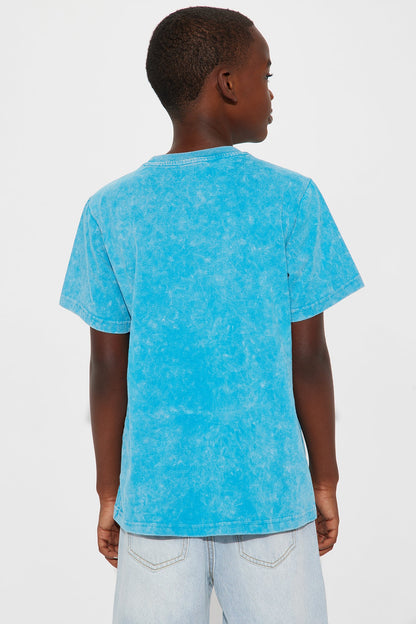 Mini Saint Sinner Oversized Short Sleeve Tee - Blue