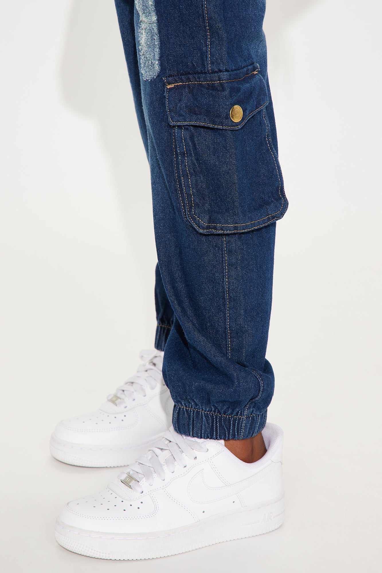 Mini Laura Cargo Jogger Jean - Dark Wash
