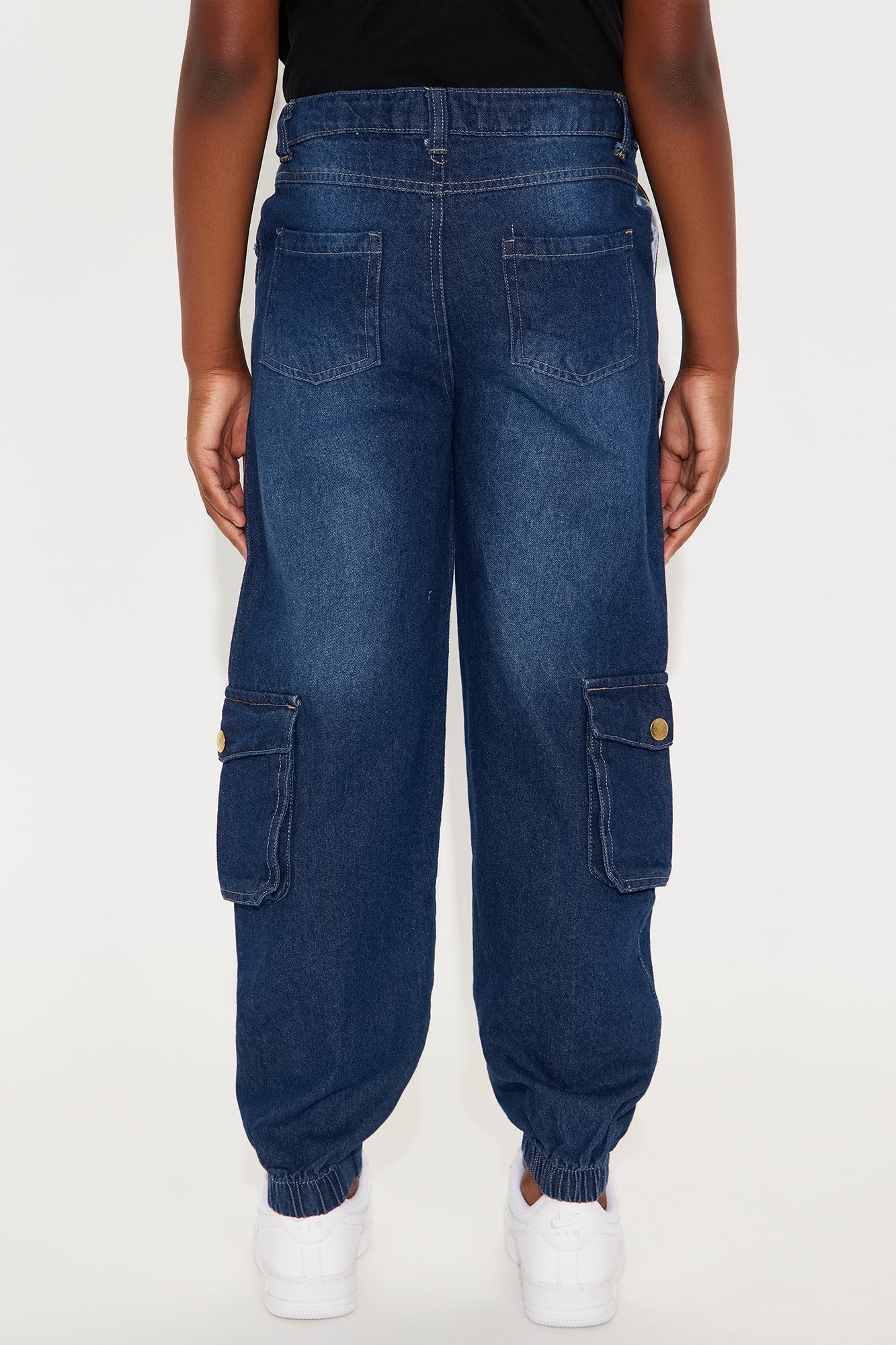 Mini Laura Cargo Jogger Jean - Dark Wash