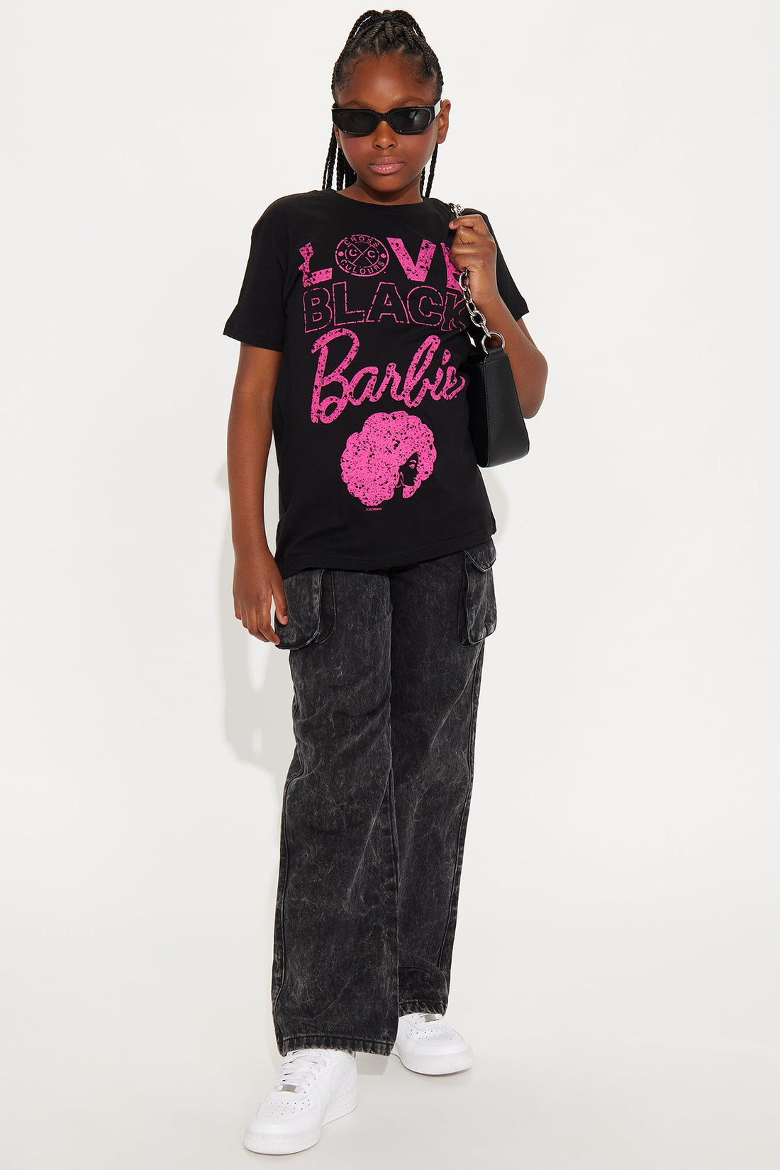 Mini Love Black Barbie Oversized Tee - Black