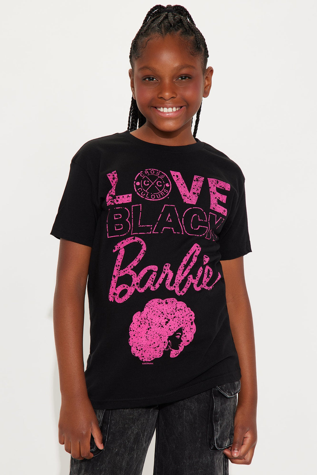 Mini Love Black Barbie Oversized Tee - Black