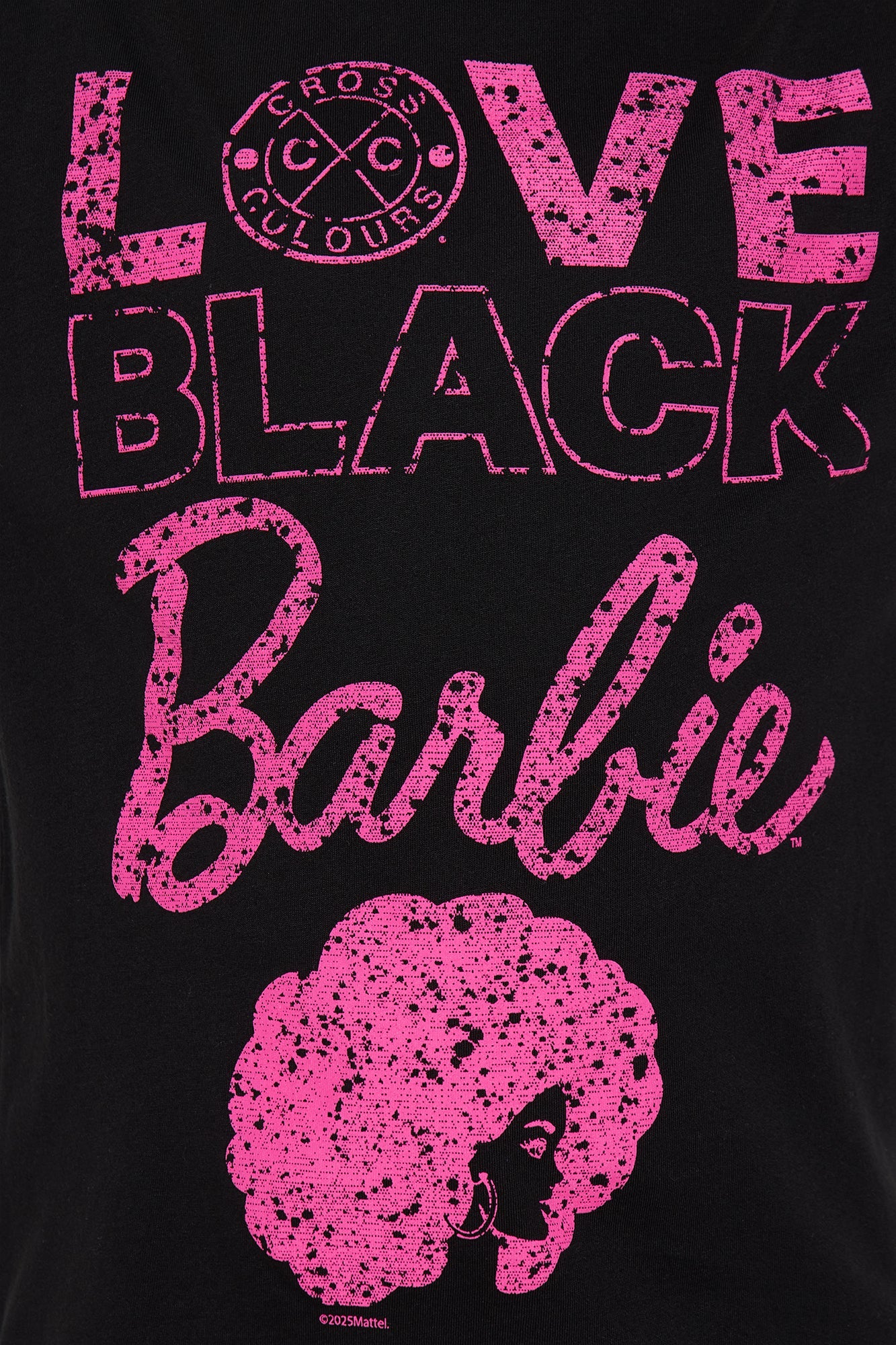 Mini Love Black Barbie Oversized Tee - Black