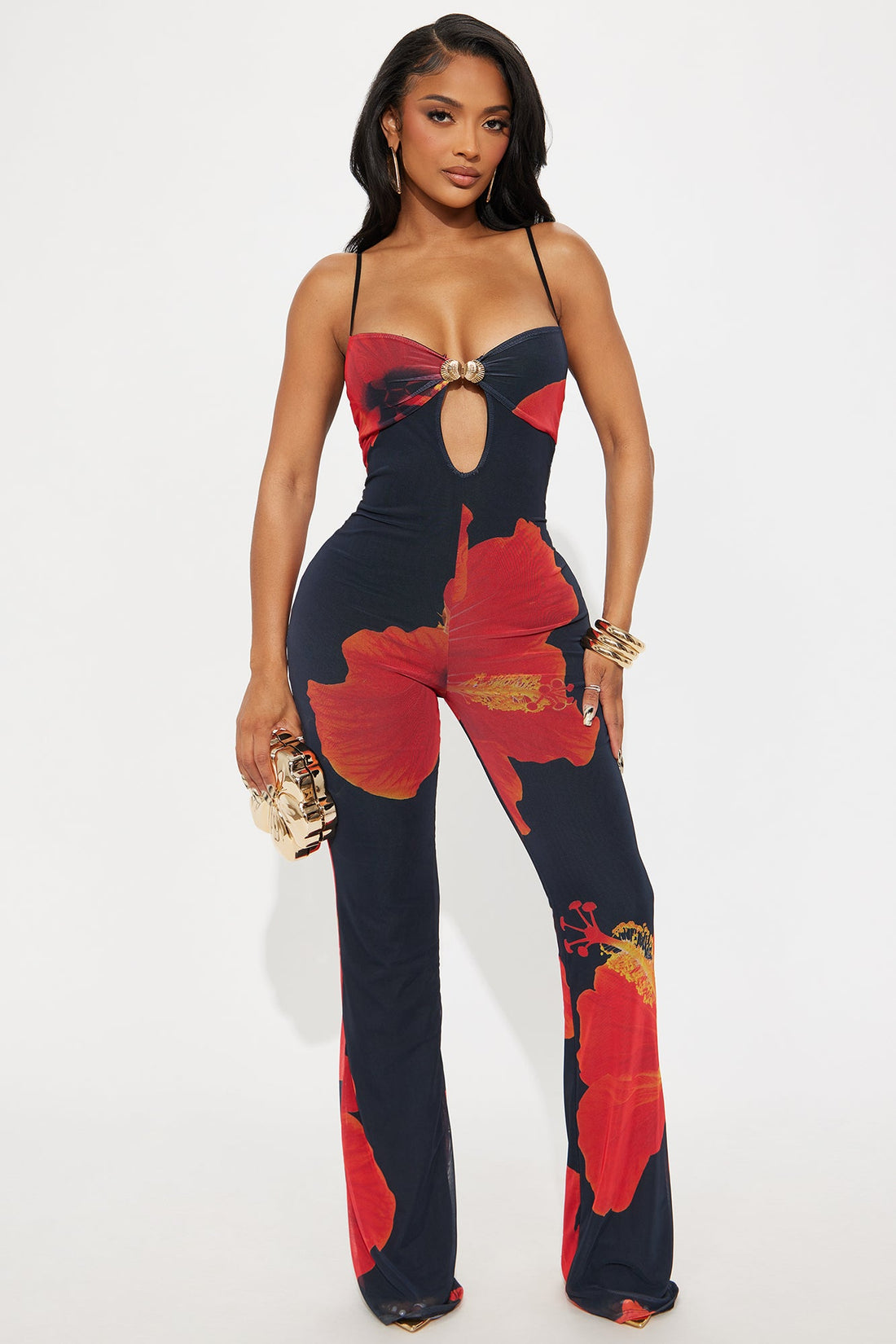 Resort Ready Mesh Jumpsuit - Black/combo