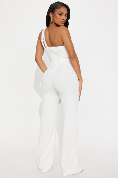 Styled for Success Jumpsuit - White/Black
