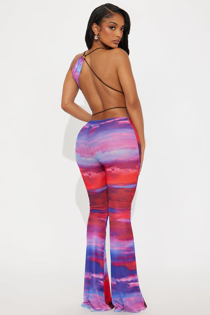 Love Is In The Air Mesh Jumpsuit - Pink/combo