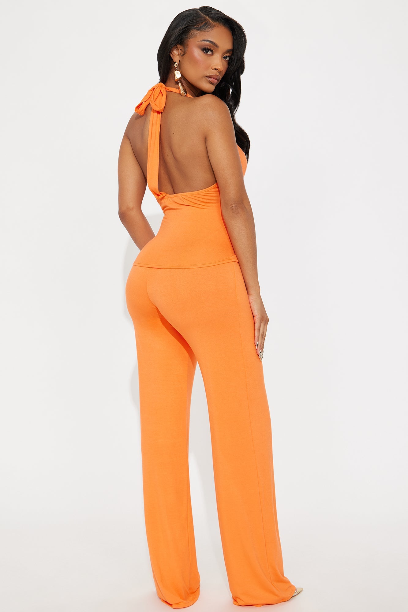 Harper Halter Pant Set - Orange
