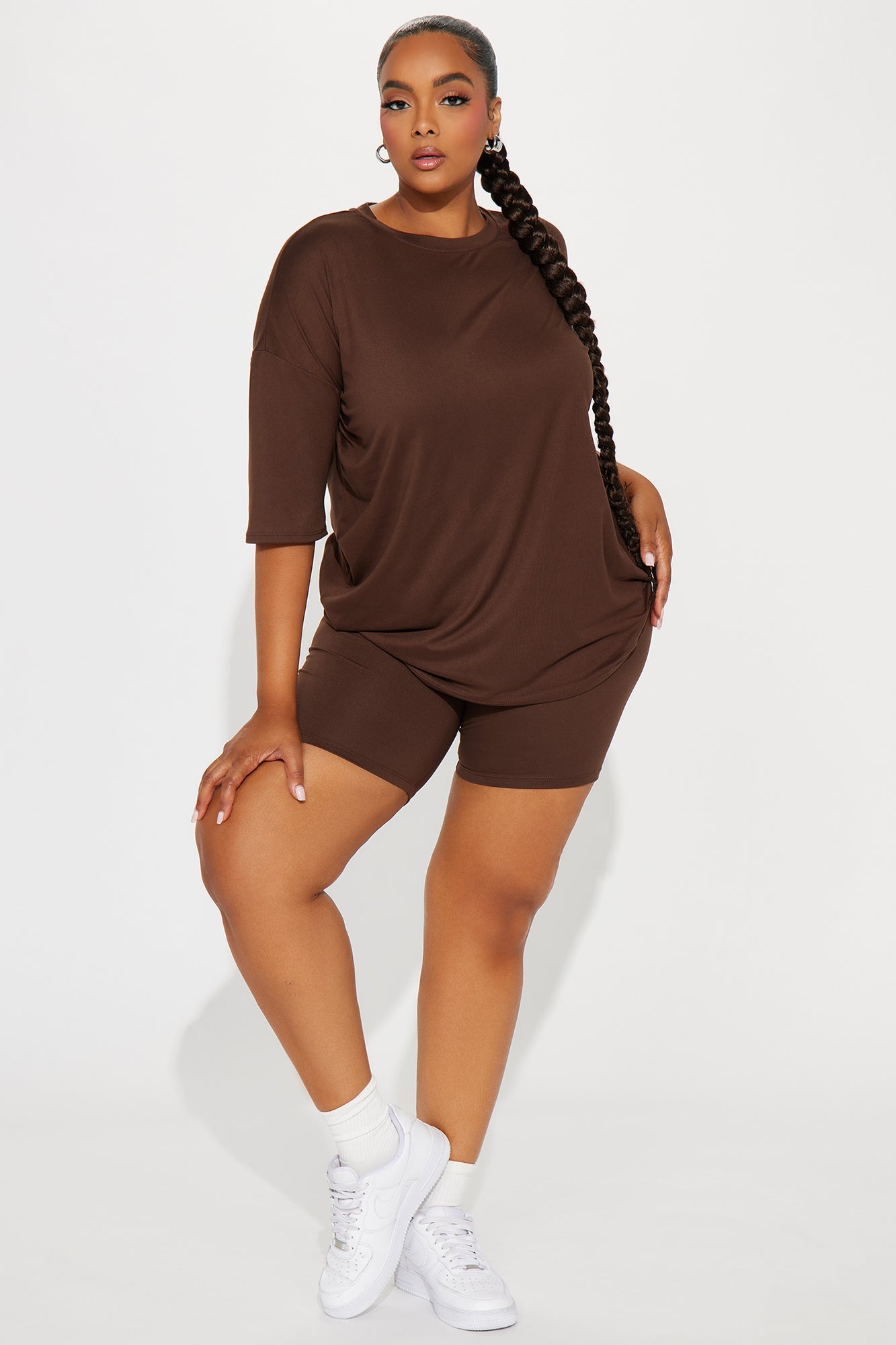 Weekend Vibes Short Set - Chocolate